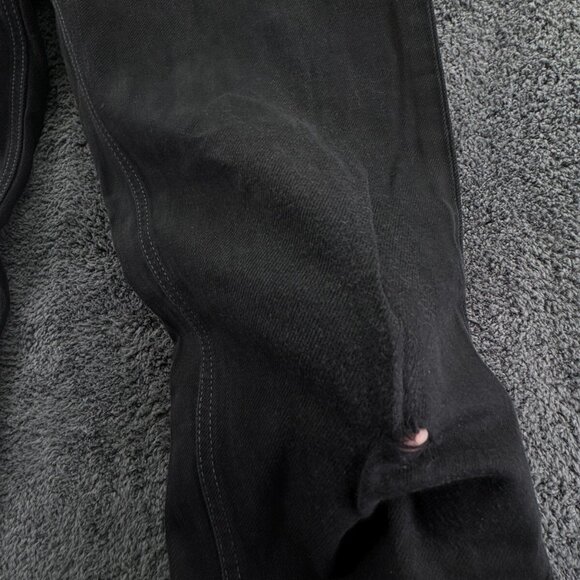 Nudie Jeans Off Beat Black Cotton Straight Cut Denim Button Fly Adult Men - Picture 3 of 16